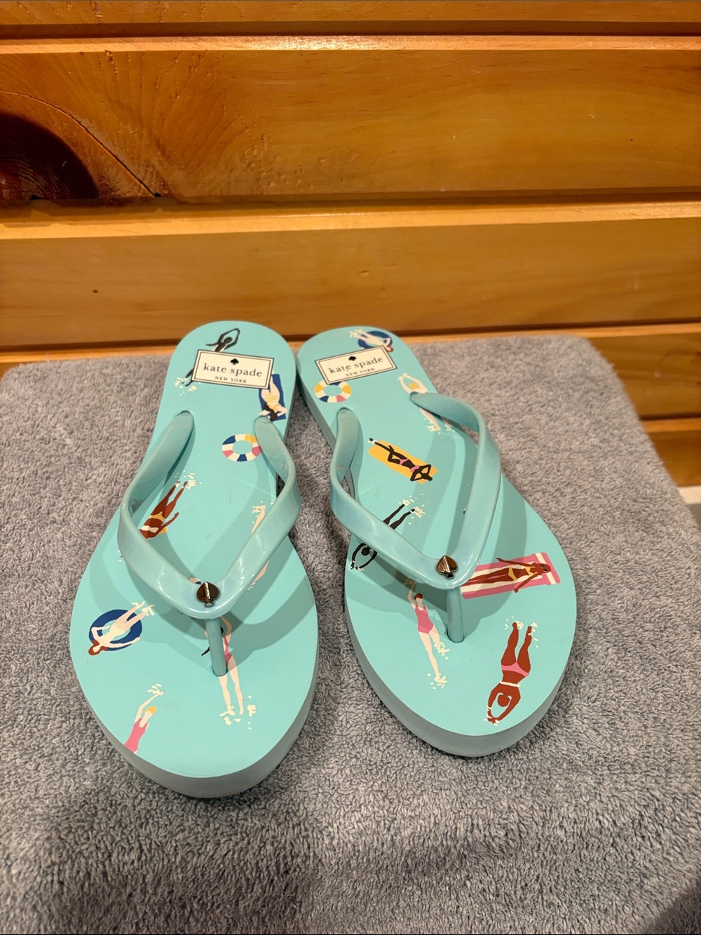 kate spade Mint Graphic Platform Flip Flop Sandals